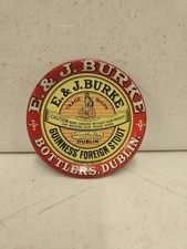 Antique Pre-Pro E&J Burke Dublin Guinness Stout Advertising Tin Litho Tip Tray picture