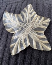 CHRISTMAS Poinsettia Pin/Brooch Lucite/Acrylic Reverse Textured Flower '50s Chic picture