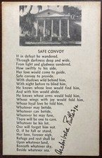 ARCHIBALD RUTLEDGE - *Signed*  poem card 