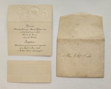 1894 antique WEDDING INVITE newburyport ma CHAS CURRIER AMY WALTON ethel tucker picture