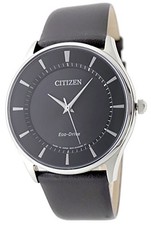 Citizen Eco-Drive Slim Solar-Powered Watch Genuine Leather Strap BJ6480-51E/DBR picture