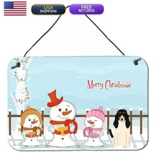 Caroline's Treasures BB2375DS812 Merry Christmas Carolers Swiss Hound Wall Or picture