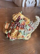 Fitz and Floyd Bountiful Harvest Ceramic Soup Tureen with Lid, Thanksgiving picture