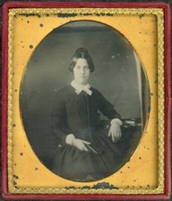 Pretty Young Lady Identified as Charlotte Hotchkiss (1/6 Plate Daguerreotype) picture