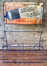 Vintage 50s-60s Brushes By Baker Countertop Retail Display Rack picture