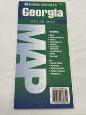Rand McNally State Map Georgia Map 1995 Paper Map Travel Map picture