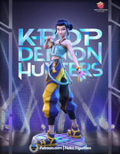 1:8 Zoey KPop Demon Hunters Fan Art UNPAINTED Resin Garage Kit picture