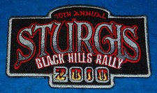 70th Annual Sturgis Black Hills Rally 2010 Embroidered Patch, New picture