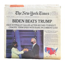 November 8 2010 New York Times - Biden Beats Trump picture