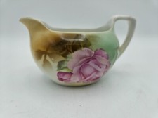 Antique RS Germany Creamer Pitcher Pink Rose Blush Porcelain Small picture