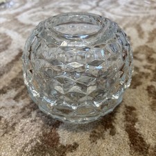 CLEAR 1960'S FOSTORIA AMERICAN CLEAR GLASS CUBIST 2 PC FAIRY LAMP Looks Unused picture
