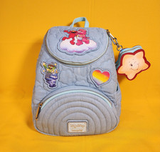 Loungefly Care Bears x Sesame Street Denim Quilted Mini Backpack with Coin Purse picture
