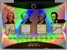 2024 Pieces Of The Past 1800s Lincoln,Hamilton,Adams,Jefferson Quad Relics picture