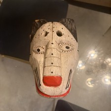 Vintage Guatemalan Hand-Carved Wood Dance Mask  picture