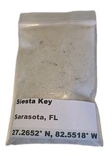 SIESTA Key beach Sarasota Florida sand,dirt,earth, ocean, White sample Apx. 30ml picture