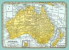 Vintage MAP of AUSTRALIA from 1938 - 5 x 7 inch Photo Print picture
