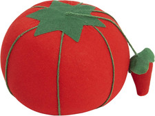 Large Tomato Pin Cushion with Strawberry Emery - 4 Inch Sewing Pincushion, Ho... picture