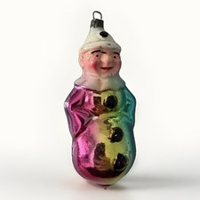 Antique German Mercury Glass Clown/Jester Christmas Ornament c. Early 1900s picture
