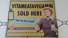 Vitameatavegamin Vintage Tin Sign Lucy I Love Lucy Metal Sign picture