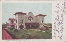 Scene Southern Pacific Sunset Depot San Antonio Texas TX 1905 Railroad Postcard picture