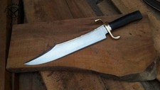 SBC Handmade D2 Steel Hunting Bowie Knife W/ Bull Horn Handle & Leather Sheath picture