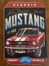 Vintage '66 Mustang Embossed Metal Sign | Classic Car Decor (FREE SHIPPING) picture