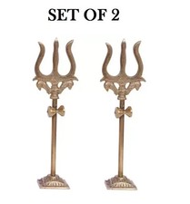 2 x Brass Metal Lord Shiva Trishul 5