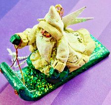 PAM SCHIFFERL CHRISTMAS TREE ORNAMENT Midwest of Cannon Falls SANTA CLAUS SLED picture