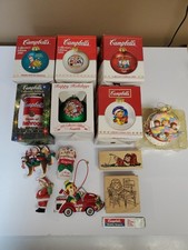 Campbells Soup Kids Christmas Ornaments Collectibles Stamp LOT OF 14 picture