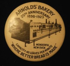 Two Advertising Mirrors c.1923-30 Arnolds' Bakery & Hagman's Restaurant picture