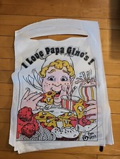 Vintage Papa Gino’s Plastic Bib Lot Of 20  New Old Stock  picture