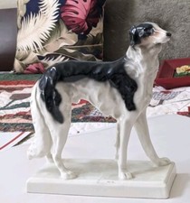 AnTiquE BORZOI ERPHILA GERMANY 1930's ART DECO era PORCELAIN DOG FIGURINE picture