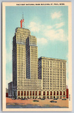 Postcard The First National Bank Building St. Paul Minnesota 1936 picture