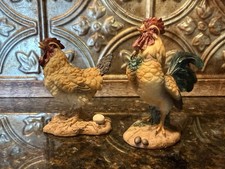 Hen With Roster And Egg Figurines  Ceramic picture