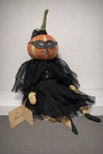 Vtg Joe Spencer Gathered Traditions Masked Pumpkin Witch 17