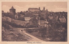 1913 Postcard German Empire Nuremberg from Hallertor Cityscape Castle Fortress Panorama picture