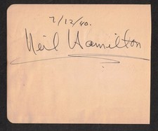 Neil Hamilton American Actor Original Signed Autograph Album Page Batman picture