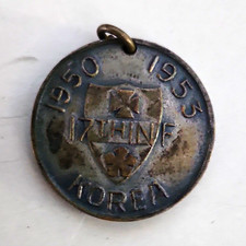 Original 1950-1953 Korean War 17th Inf Buffalo Bill Quinn Challenge Coin Pendant picture