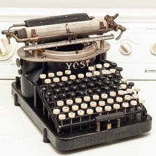 Yost Model #4 Manual Antique Understroke Desktop Typewriter Tested Working picture