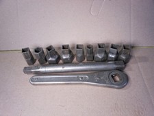 Antique Frank Mossberg 355 Ratchet + 351 Extension + 9 Mossberg Sockets picture