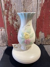 Vintage Rare Hull Open Rose Camellia Lantern Shape 1940s Vase 139-10 1/2 picture