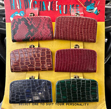 Vintage Handy Change Purse Display with All Original purses All in great shape picture