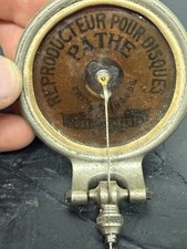 antique PATHE phonograph reproducer picture