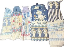 Vintage PILLSBURY Doughboy Kitchen Lot Dish Towels Oven Mitts picture