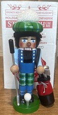 Steinbach Golfer Nutcracker 13”Germany Erzgebirge Handmade Wood Sportsman picture