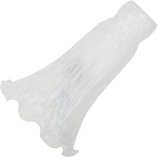 LS97 Lily Flower Blown Glass Lamp Shade Replacement White picture