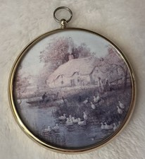 Vtg Cottage on the River Colne miniature framed #92 from Peter Bates