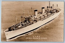 c1910's USNS General Edwin D. Patrick Steamer Ship RPPC Photo Antique Postcard picture