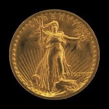 Saint-Gaudens Double Eagle 1907 Vintage Gold Coin Photo Reprint Wall Art picture