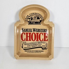 Vintage Samuel Websters Choice Beer Ashtray Yorkshire Ceramic Breweriana Tan picture